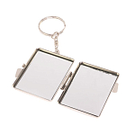 Зеркало брелок складное двухстороннее из натурального камня Оникс Silver Stone Mirrors варинант исполнения - 3 | Loft Concept в Воронеже