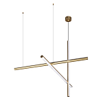 Люстра с 3-мя  пересекающимися цилиндрическими плафонами на тонких тросах Trumpet tube варинант исполнения - 4 | Loft Concept в Воронеже