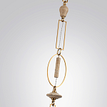 Подвесной светильник с прямоугольными и овальными элементами и акцентом из натурального камня Tectona  варинант исполнения - 6 | Loft Concept в Воронеже