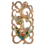 Маска деревянная резная расписная Tropical Paradise варинант исполнения - 4 | Loft Concept в Воронеже