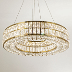 Круглая люстра с хрустальным декором Langlais Crystal Brass Chandelier варинант исполнения - 4 | Loft Concept в Воронеже