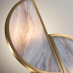 Бра с двумя полукруглыми плафонами из искусственного алебастра в бронзовой оправе Marbella варинант исполнения - 9 | Loft Concept в Воронеже