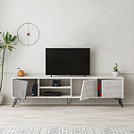 ТВ-тумба с 3-мя дверцами и полками Grey Albe TV Stand варинант исполнения - 3 | Loft Concept в Воронеже