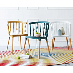 Пластиковый стул на ножках из массива бука Ferret Spiral Green варинант исполнения - 8 | Loft Concept в Воронеже