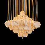 Люстра с фигурными подвесками из натурального камня Glowing Spheres варинант исполнения - 2 | Loft Concept в Воронеже