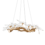 Люстра подвесная с прозрачными стеклянными птичками на ветвях Диаметр 100 см Serip Voa варинант исполнения - 1 | Loft Concept в Воронеже