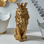 Статуэтка лев с детализированной гривой и изящной короной Lion Crown  варинант исполнения - 4 | Loft Concept в Воронеже