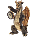 Часы в виде дракона Dragon Gold Mask with Clock варинант исполнения - 1 | Loft Concept в Воронеже