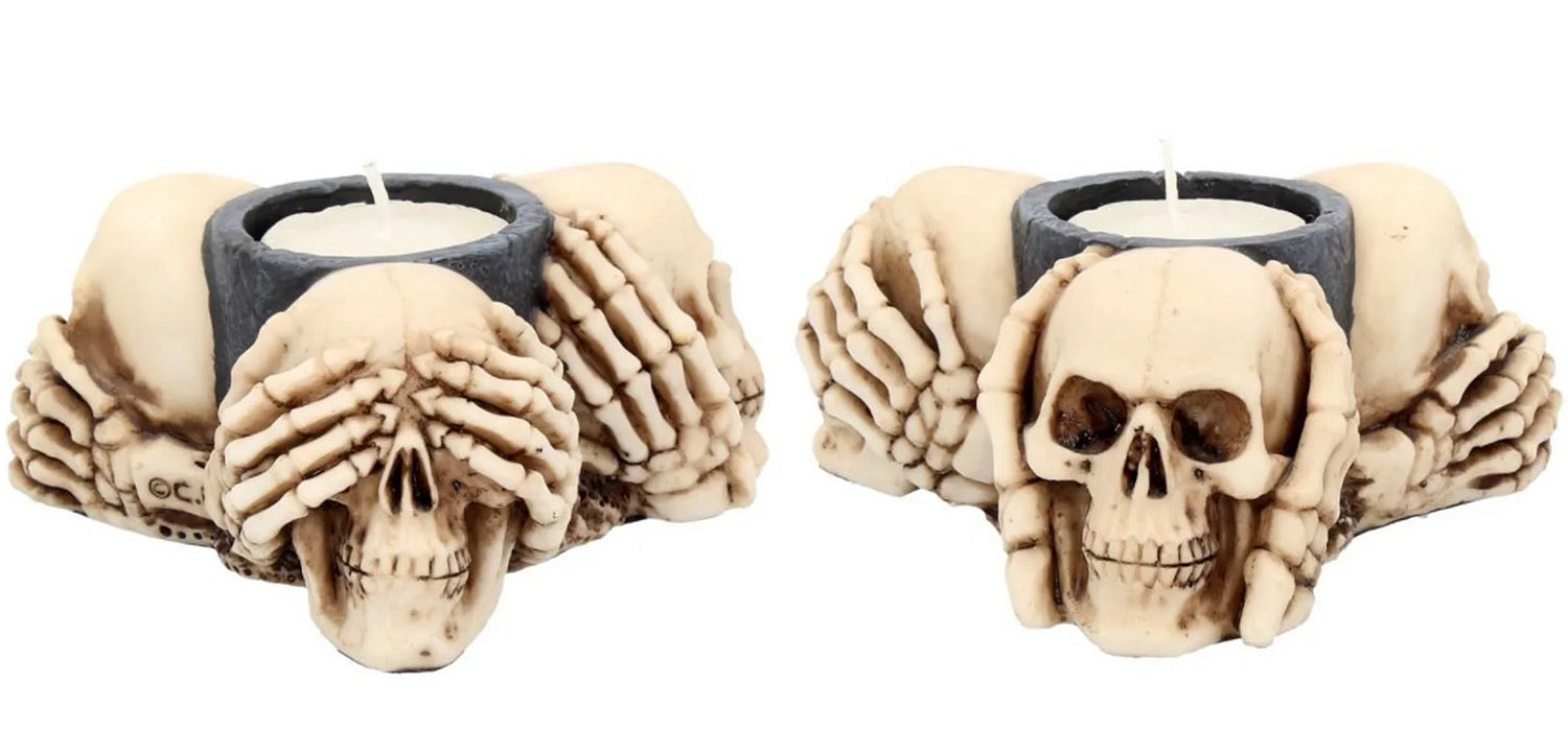 Подсвечник Three Wise Skulls Подсвечник Three Wise Skulls - Loft-Concept в Воронеже