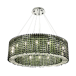Круглая люстра с хрустальными подвесками Crystal Art Chrome Green Chandelier 12 варинант исполнения - 1 | Loft Concept в Воронеже