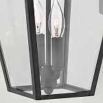 Настенный фонарь черного цвета с прозрачным стеклянным плафоном трапециевидной формы Hinkley варинант исполнения - 4 | Loft Concept в Воронеже