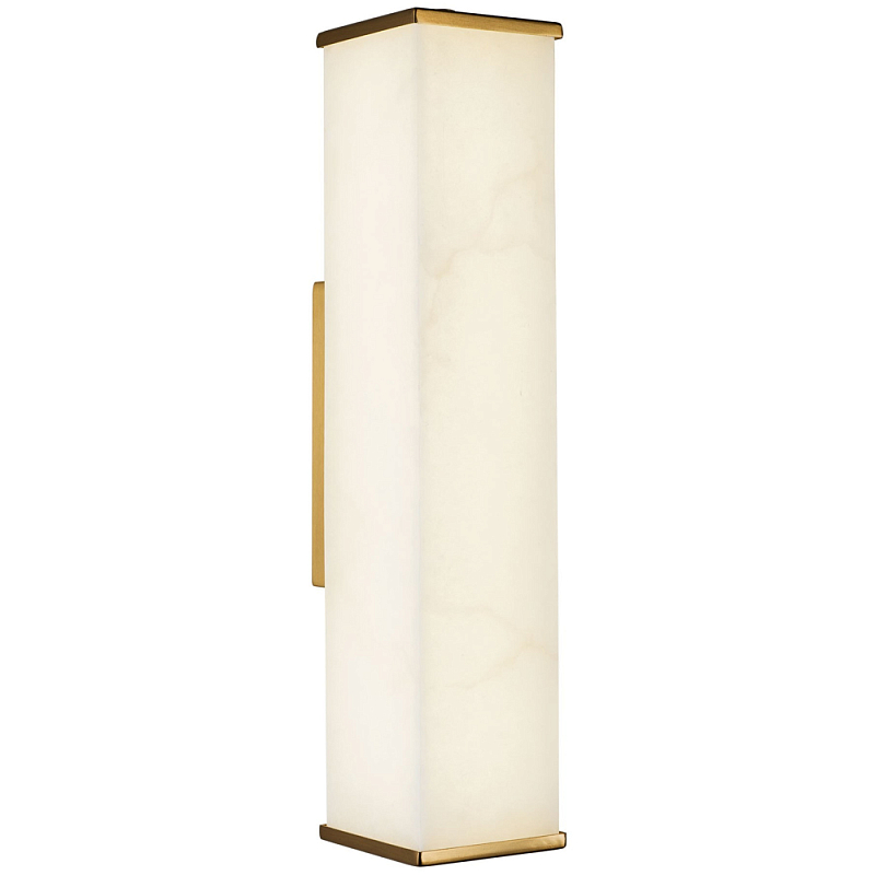 Бра со стеклянным плафоном Giustino Long Wall Lamp Белое матовое стекло Латунь Бра со стеклянным плафоном Giustino Long Wall Lamp Белое матовое стекло Латунь в Воронеже | Loft Concept