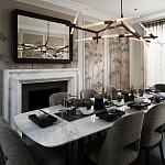 Обои ручная роспись Distant Bamboo Special Colourway on Lead Grey dyed silk варинант исполнения - 1 | Loft Concept в Воронеже