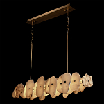 Подвесной светильник с фигурными элементами из белого алебастра Cryptocrystalline Stone варинант исполнения - 6 | Loft Concept в Воронеже