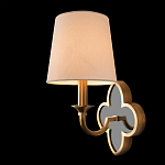 Бра с белым текстильным абажуром и фигурным основанием с зеркальной вставкой Vitorino варинант исполнения - 2 | Loft Concept в Воронеже