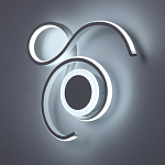 Бра белого цвета с изогнутыми световыми линиями и круглым основанием Luke Lampco Tracer Lamp варинант исполнения - 3 | Loft Concept в Воронеже