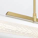 Подвесной светильник линейный золотого цвета с длинной цилиндрической стеклянной трубкой Eurofase варинант исполнения - 7 | Loft Concept в Воронеже