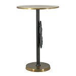 Столик приставной с абстрактным основанием и акцентом в виде золотистого диска Heavenly Space варинант исполнения - 4 | Loft Concept в Воронеже