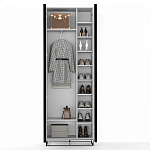 Двухдверный шкаф белого цвета Strict Lines варинант исполнения - 4 | Loft Concept в Воронеже